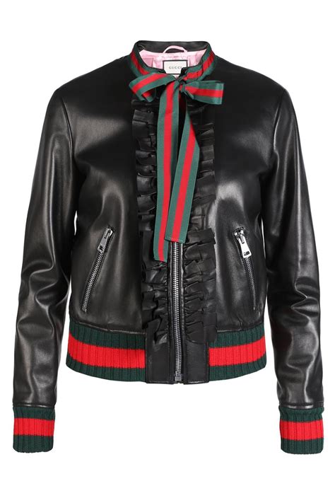 gucci hollywood leather jacket perfecto|gucci leather jacket women.